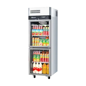 Turbo Air 2 Half Glass Door Upright Top Mount Freezer