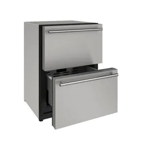 U-Line U2224DWRS00A 2224Dwr 24" Refrigerator Drawers With Stainless Solid Finish (115 V/60 Hz Volts /60 Hz Hz)