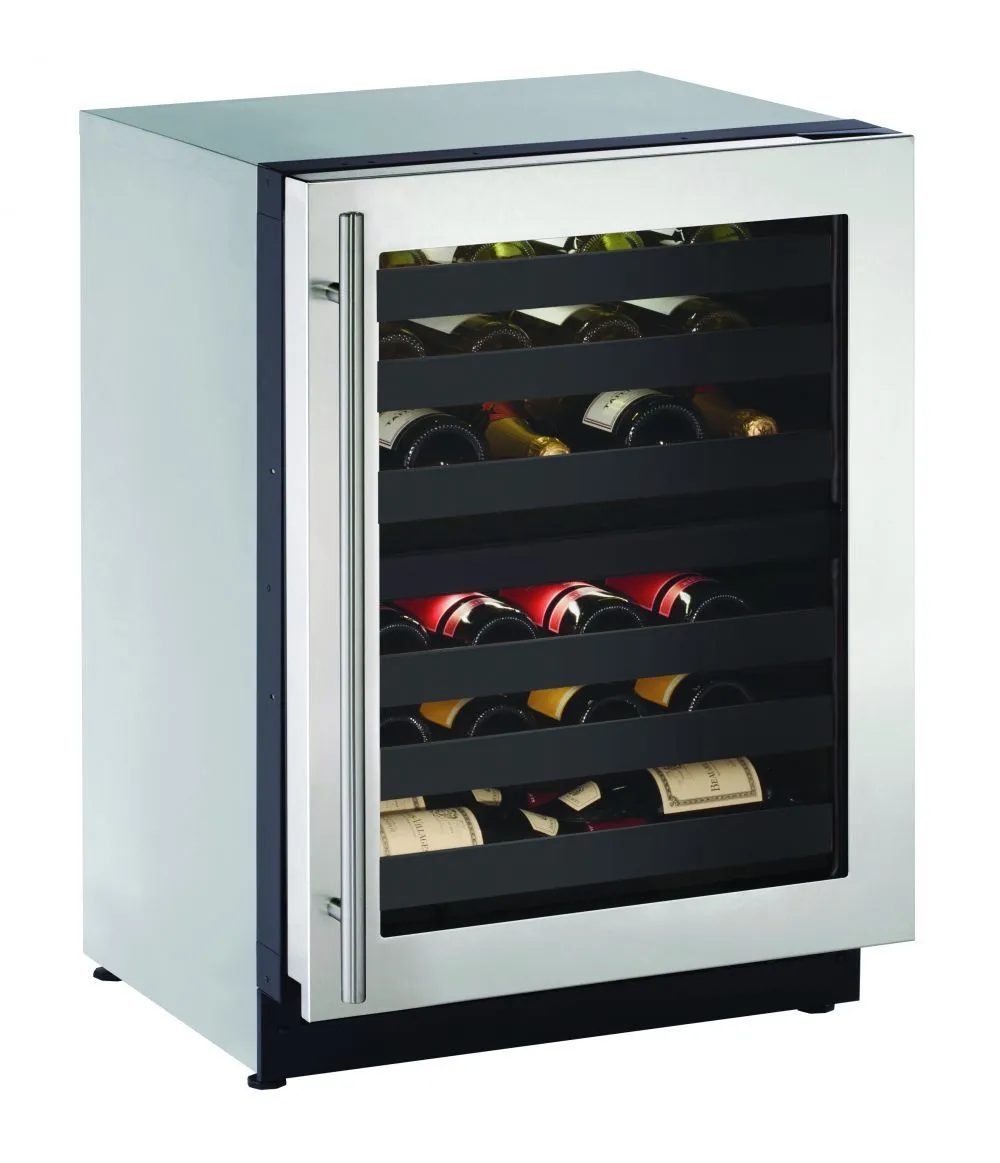 U-Line U2224ZWCS00B 2224Zwc 24" Dual-Zone Wine Refrigerator With Stainless Frame Finish And Field Reversible Door Swing (115 V/60 Hz Volts /60 Hz Hz)