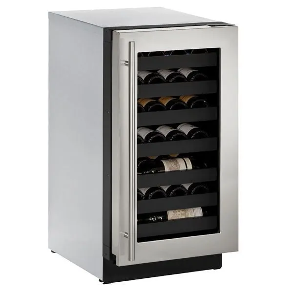 U-Line U3018WCS00B 3018Wc 18" Wine Refrigerator With Stainless Frame Finish And Field Reversible Door Swing (115 V/60 Hz Volts /60 Hz Hz)