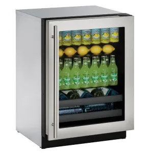 U-Line U3024BEVS00B 3024Bev 24" Beverage Center With Stainless Frame Finish And Field Reversible Door Swing (115 V/60 Hz Volts /60 Hz Hz)