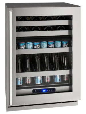 U-Line UHBD524SG01A Hbd524 24" Dual-Zone Beverage Center With Stainless Frame Finish And Field Reversible Door Swing (115 V/60 Hz Volts /60 Hz Hz)