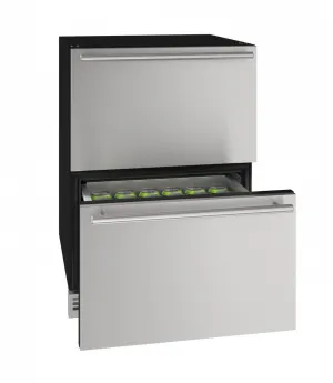 U-Line UHDR124SS61A Hdr124 24" Refrigerator Drawers With Stainless Solid Finish (115V/60 Hz Volts /60 Hz Hz)