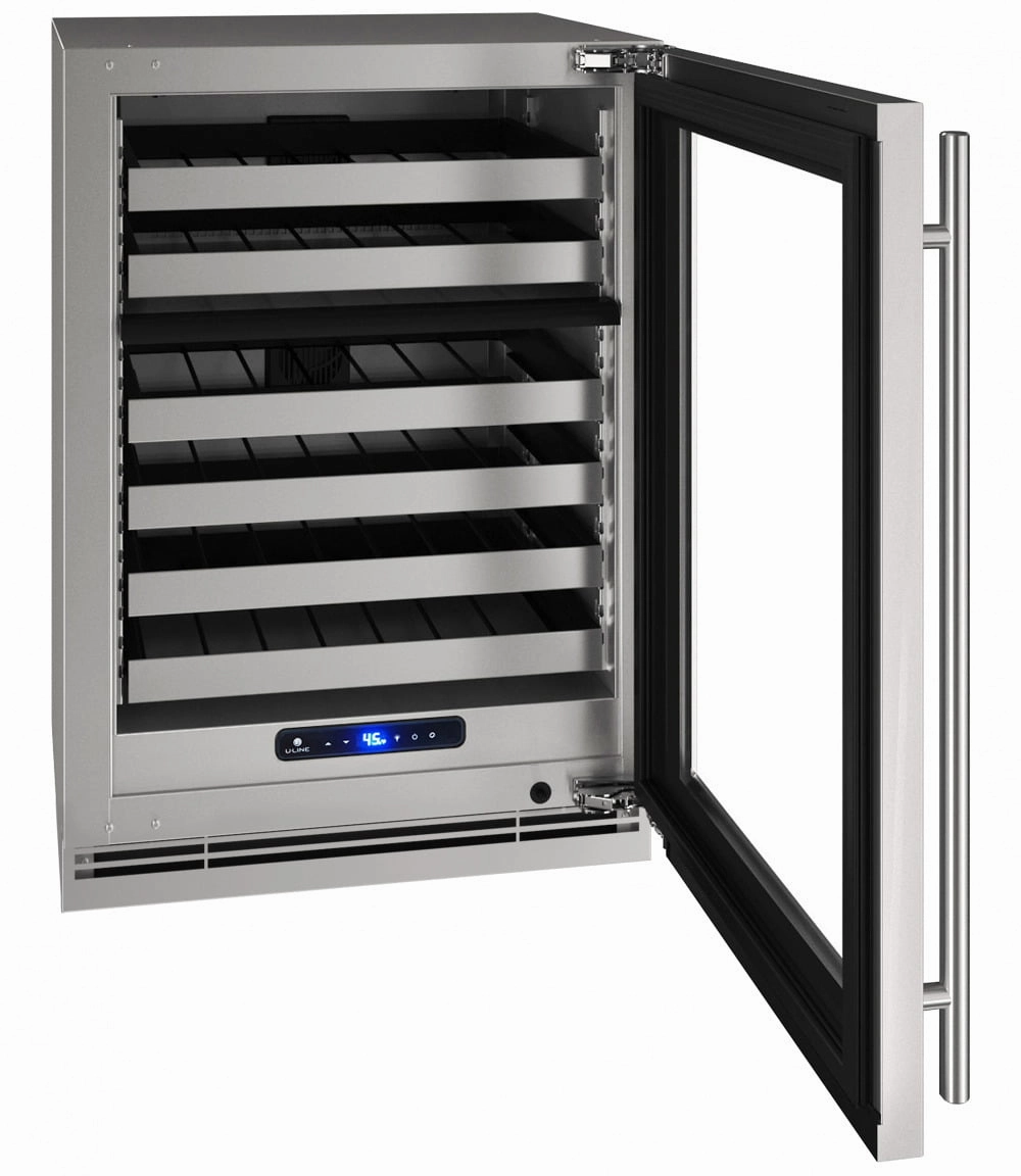U-Line UHWD524SG01A Hwd524 24" Dual-Zone Wine Refrigerator With Stainless Frame Finish And Field Reversible Door Swing (115 V/60 Hz Volts /60 Hz Hz)