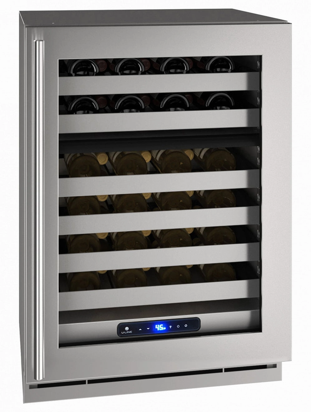 U-Line UHWD524SG01A Hwd524 24" Dual-Zone Wine Refrigerator With Stainless Frame Finish And Field Reversible Door Swing (115 V/60 Hz Volts /60 Hz Hz)