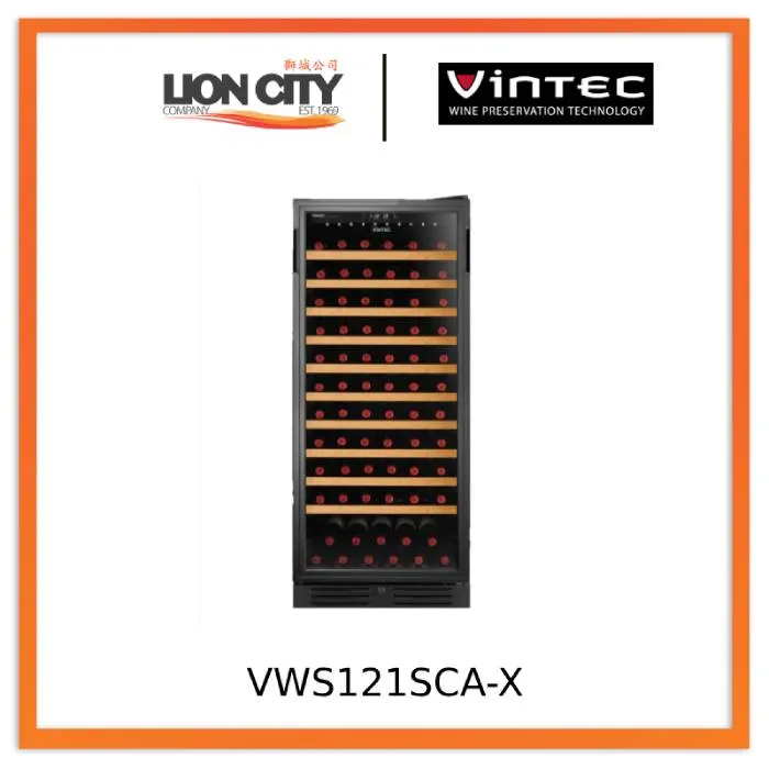 Vintec VWS121SCA-X 121 Bottle Single-Zone Wine Cabinet