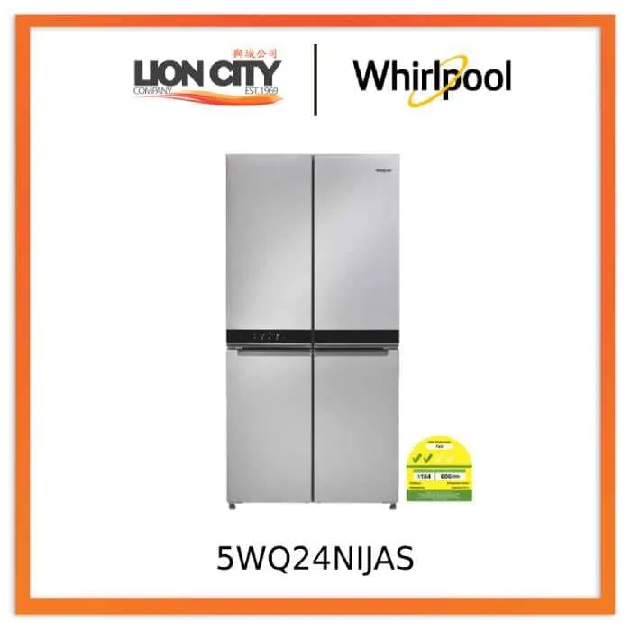 Whirlpool 5WQ24NIJAS 591L 6th Sense JumboFlexi French Door Bottom Freezer Fridge