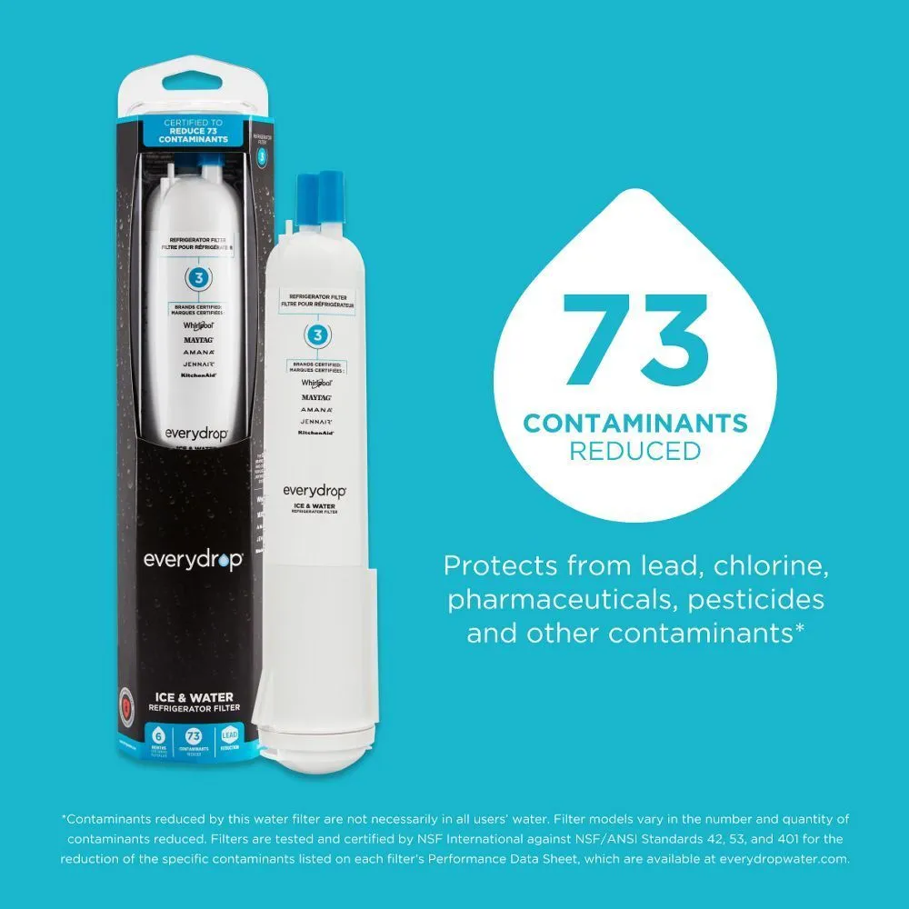 Whirlpool EDR3RXD1 Everydrop Refrigerator Water Filter 3 - Edr3Rxd1 (Pack Of 1)