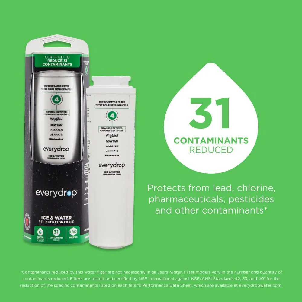 Whirlpool EDR4RXD1 Everydrop Refrigerator Water Filter 4 - Edr4Rxd1 (Pack Of 1)