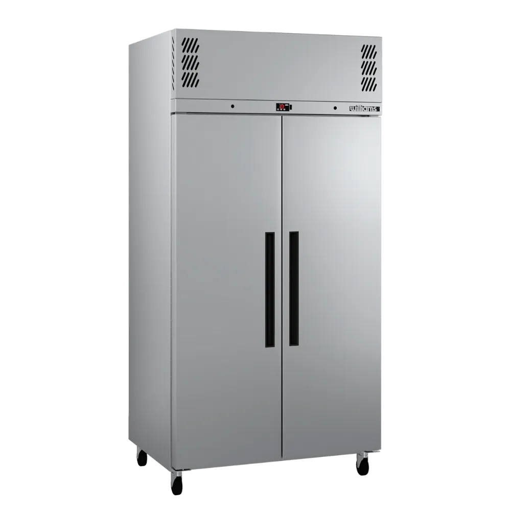 Williams Pearl - Slim Two Door Stainless Steel Upright Storage Freezer