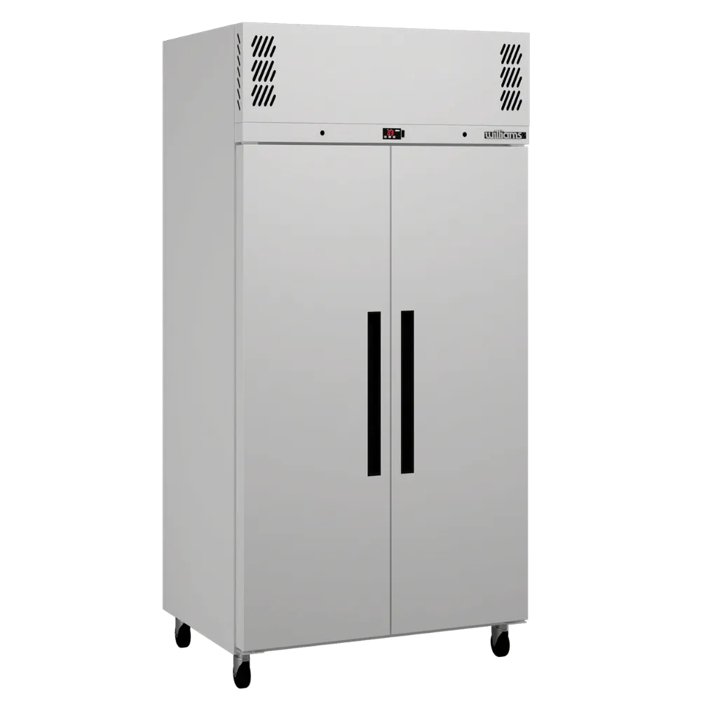 Williams Pearl - Slim Two Door White Colorbond Upright Storage Freezer