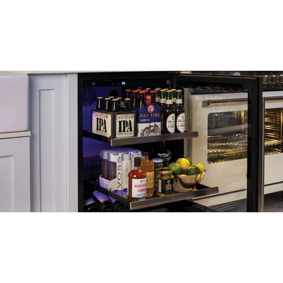 Xo Appliance XOU15BCGBSR Beverage Center 15" Black Stainless Rh