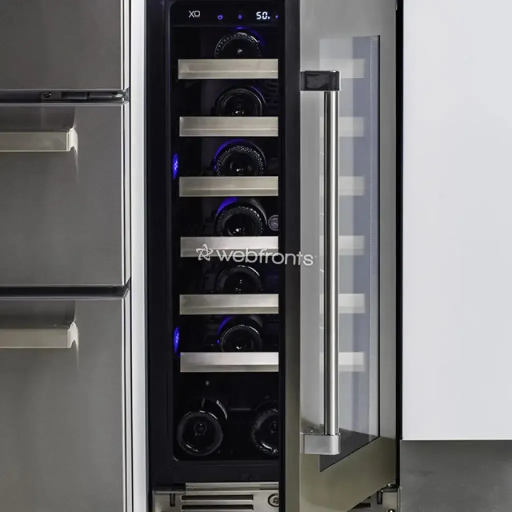 Xo Appliance XOU15WGBSR Wine Cooler 15" Black Stainless Rh