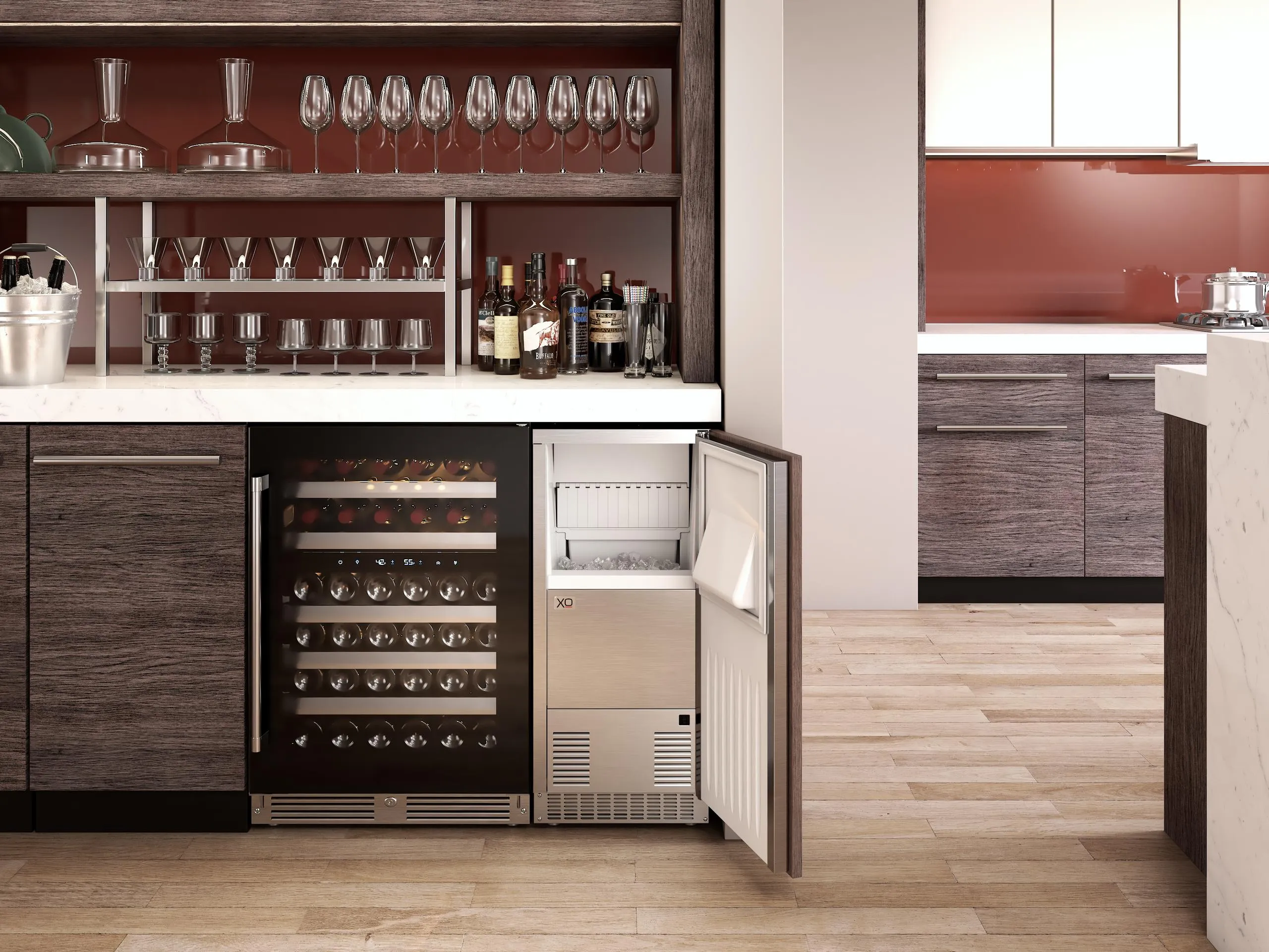Xo Appliance XOU24BCGBR Beverage Center 24" Black Glass Rh