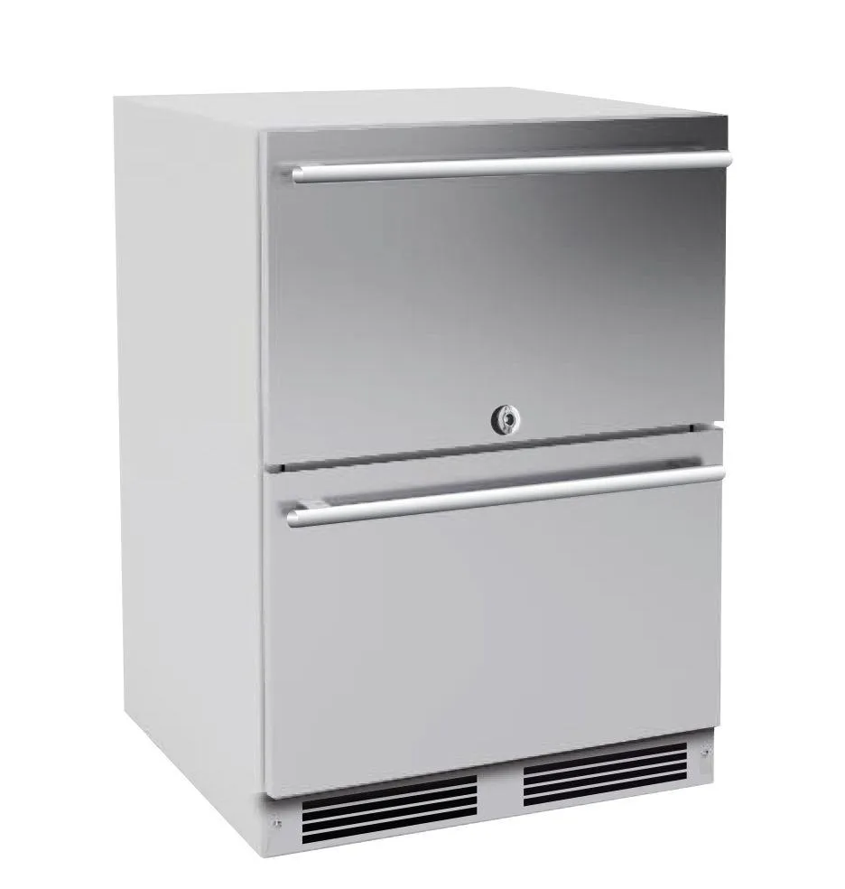 Xo Appliance XOU24ORDS Outdoor Refrigerated Drawers 24" Solid Ss Drawer Front