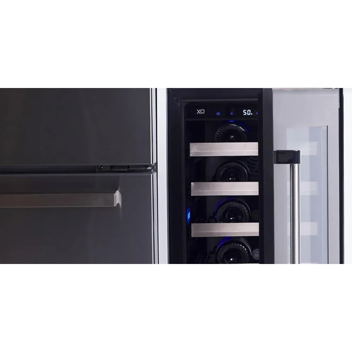 Xo Appliance XOU24WDZGBSL Dual Zone Wine 24" Black Stainless Lh