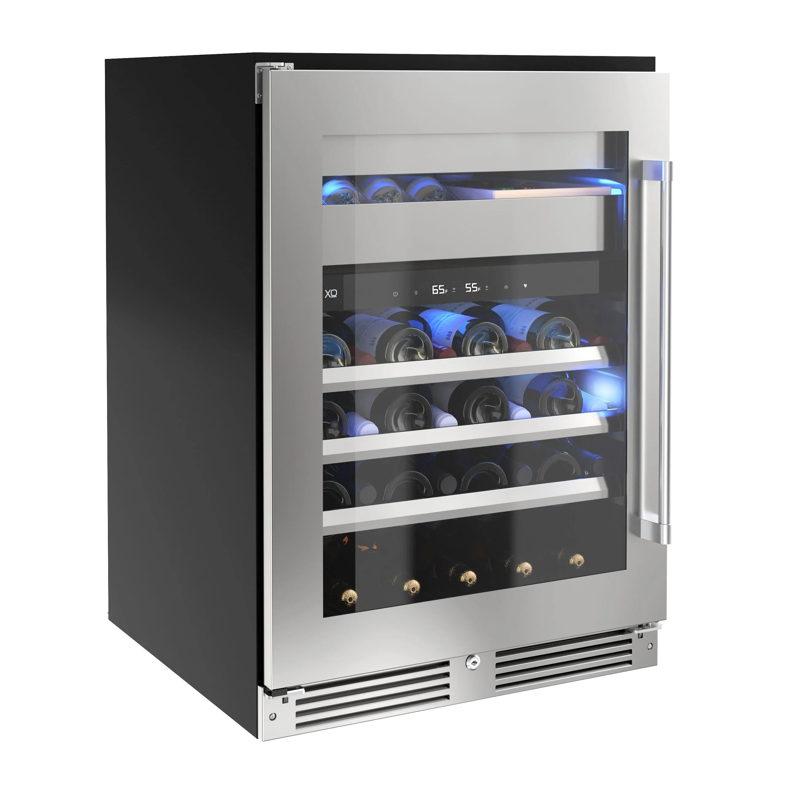 Xo Appliance XOU24WWGSR Wine And Weed 24" Ss Glass Rh