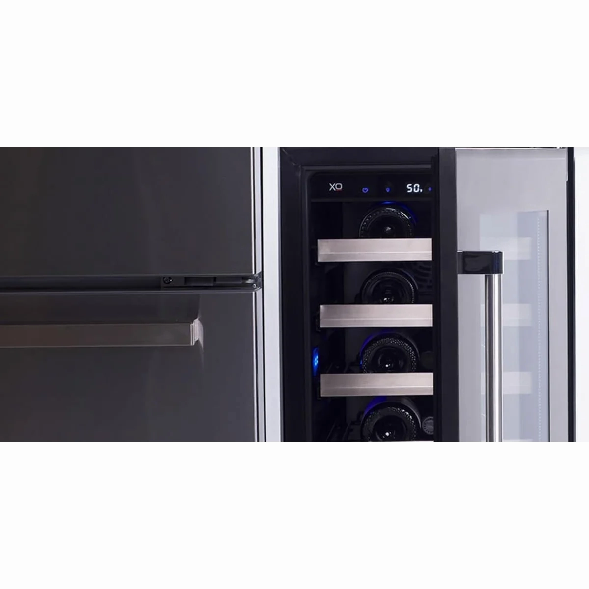 Xo Appliance XOU24WDZGBSR Dual Zone Wine 24" Black Stainless Rh