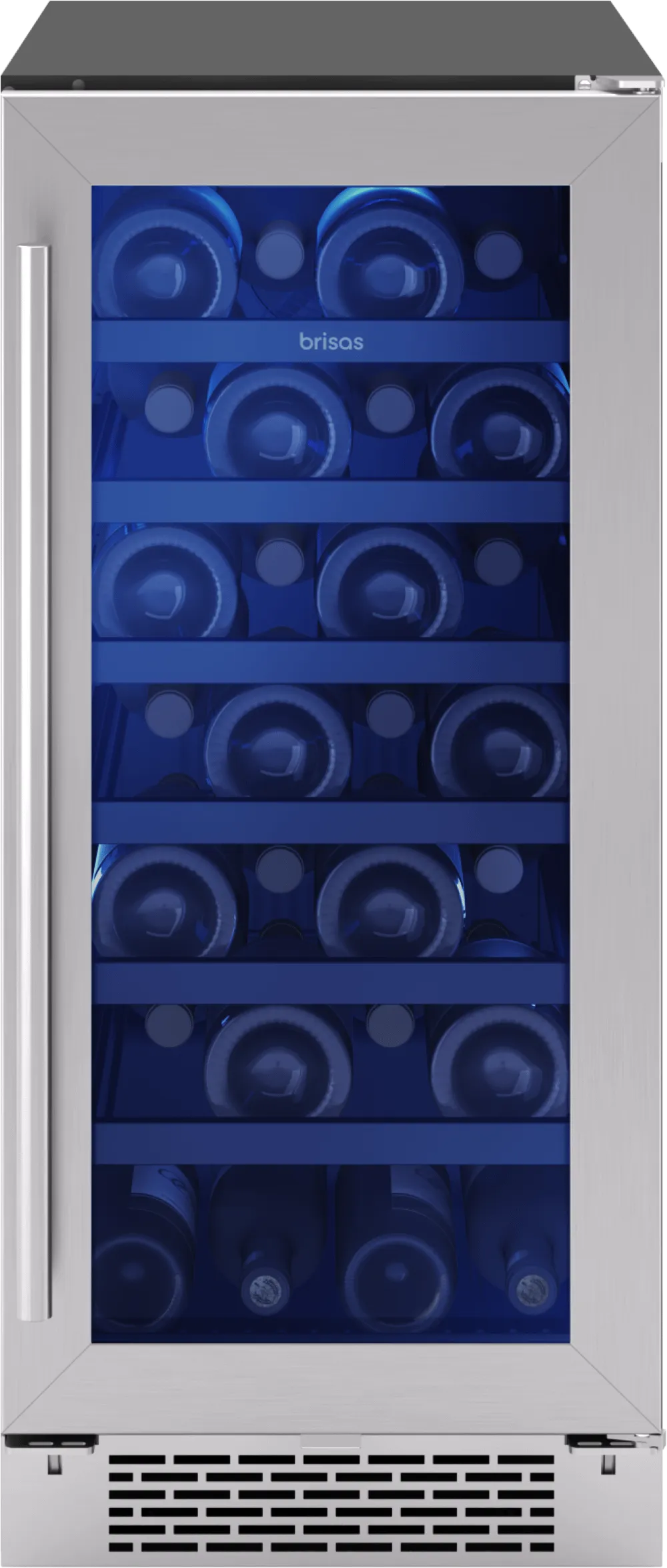 Zephyr BWN15C01AG Brisas Wine Cooler, 15In Uc, Ss Gls, Rvs Dr, 1Z