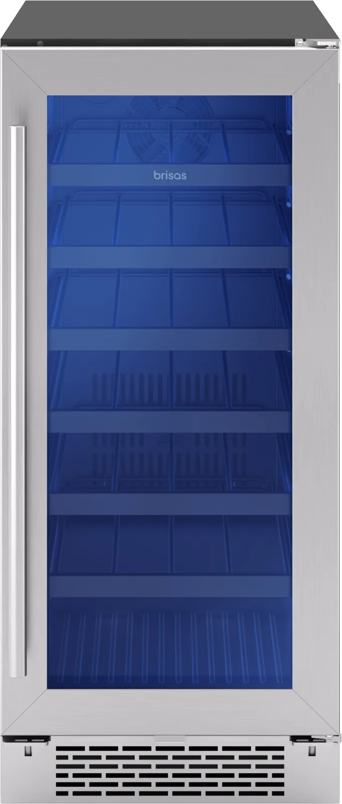 Zephyr BWN15C01AG Brisas Wine Cooler, 15In Uc, Ss Gls, Rvs Dr, 1Z