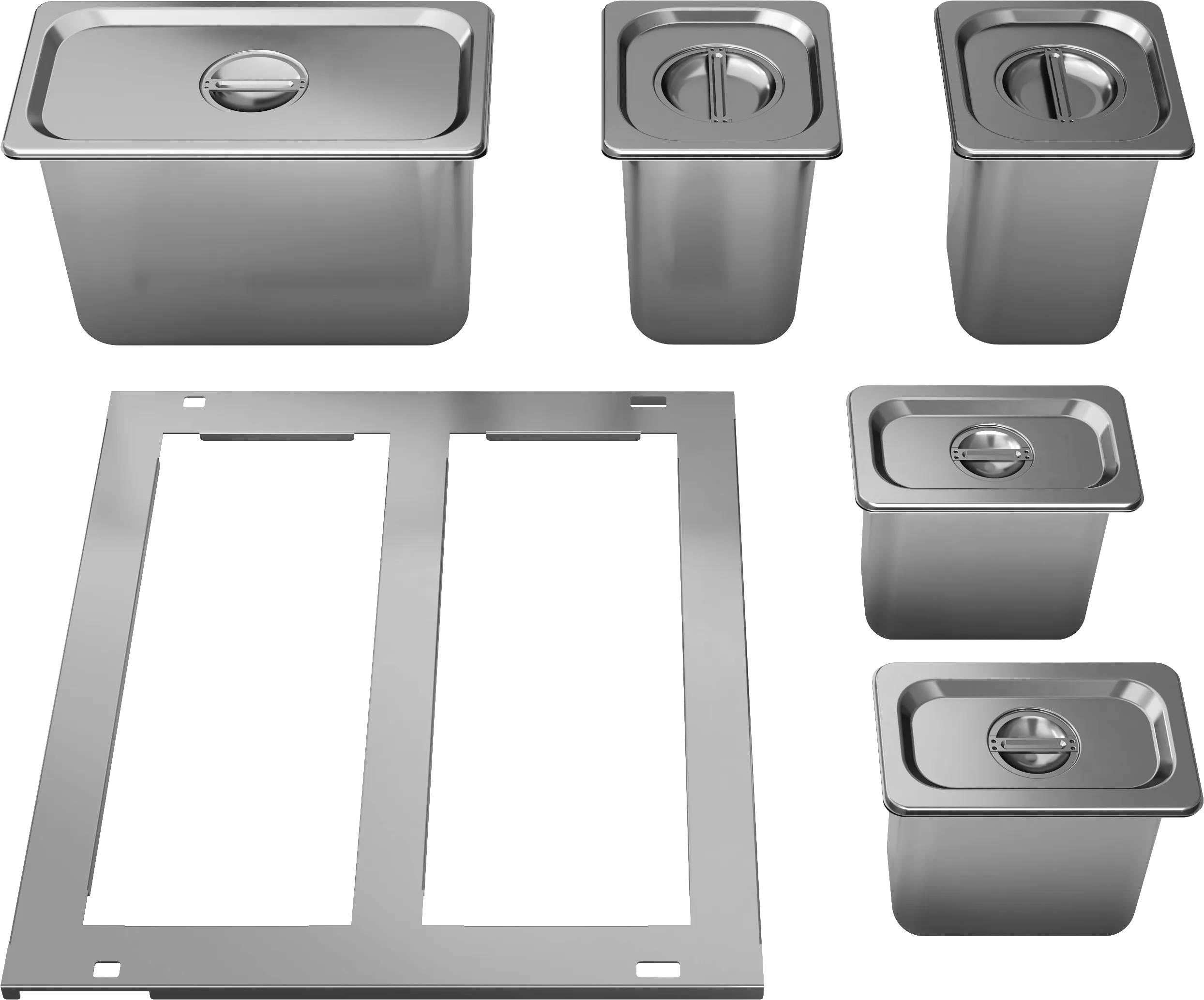 Zephyr DRPAN241S Drawer Pan Kit, 11Pc, Ss, Prrd24