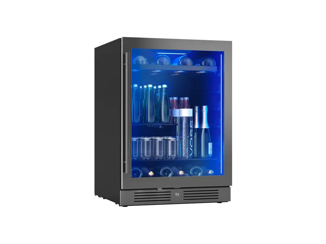Zephyr PRB24C01CBSG 24" Black Stainless Single Zone Beverage Cooler