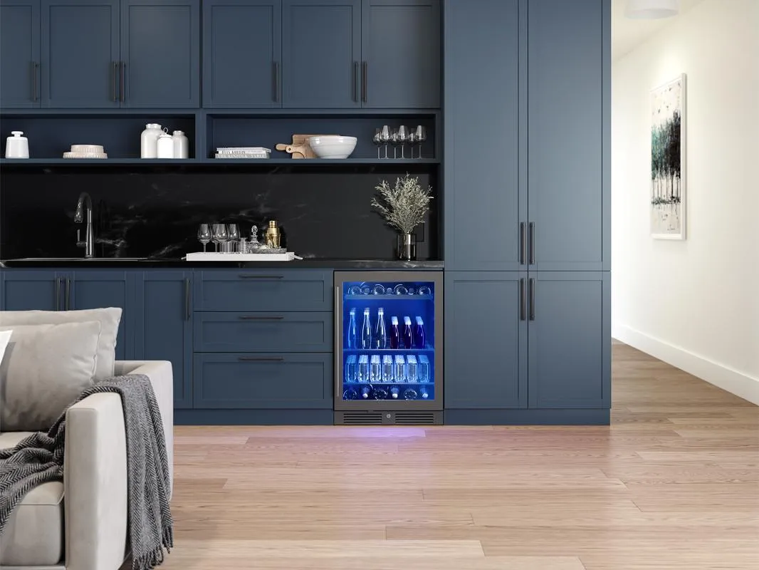 Zephyr PRB24C01CBSG 24" Black Stainless Single Zone Beverage Cooler