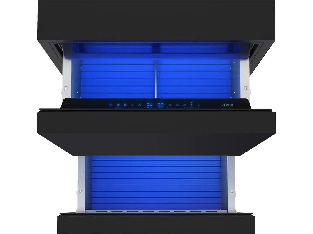 Zephyr PRRD24C2AP 24" Panel Ready Dual Zone Refrigerator Drawers