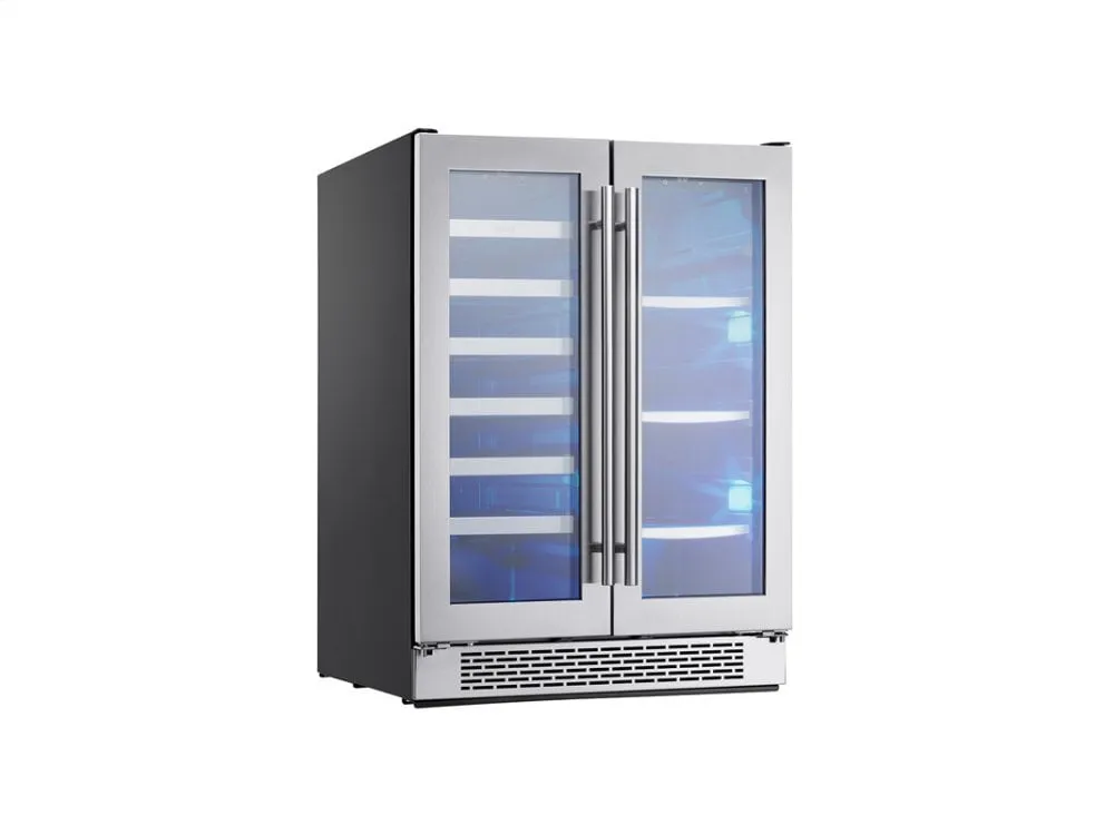 Zephyr PRWB24C32AG 24" Dual Zone French Door Wine & Beverage Cooler