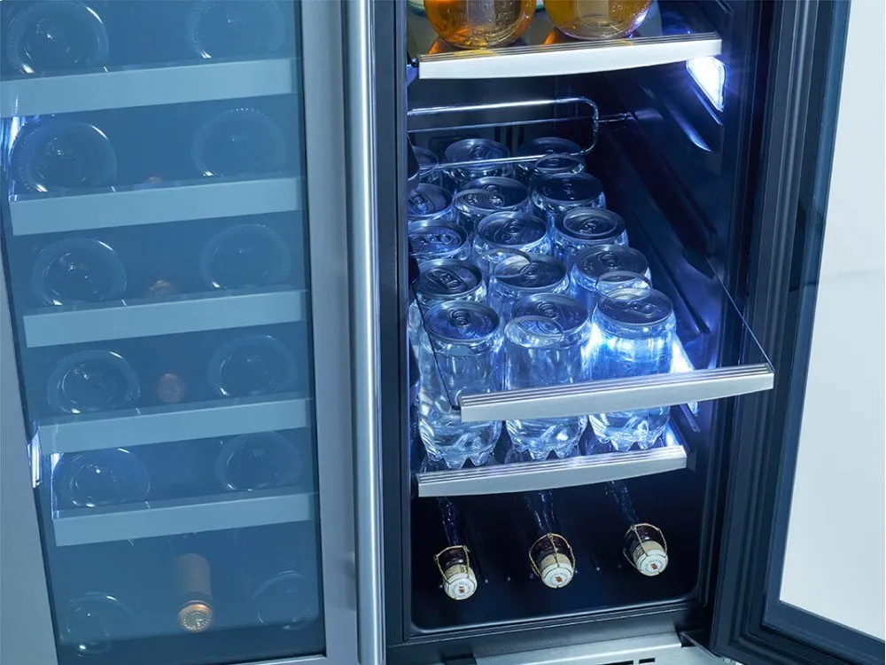 Zephyr PRWB24C32AG 24" Dual Zone French Door Wine & Beverage Cooler