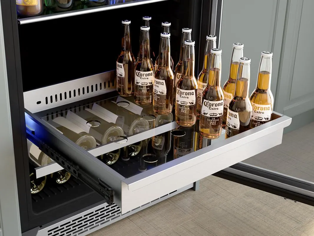 Zephyr PRWB24F02AG 24" Full Size Dual Zone Wine & Beverage Cooler