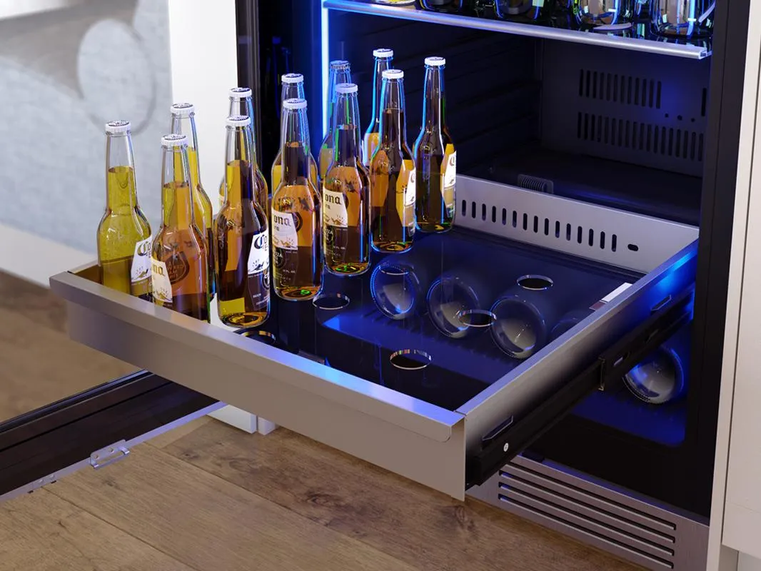 Zephyr PRWB24F02BG 24" Full Size Dual Zone Wine & Beverage Cooler