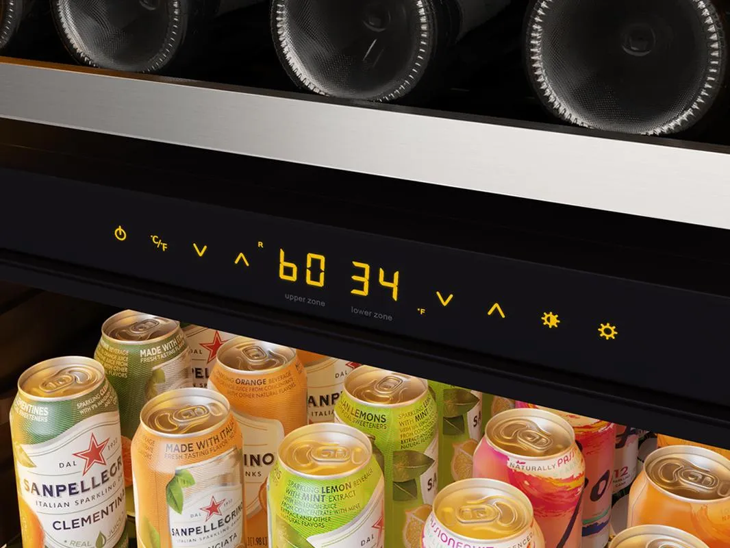 Zephyr PRWB24F02BG 24" Full Size Dual Zone Wine & Beverage Cooler