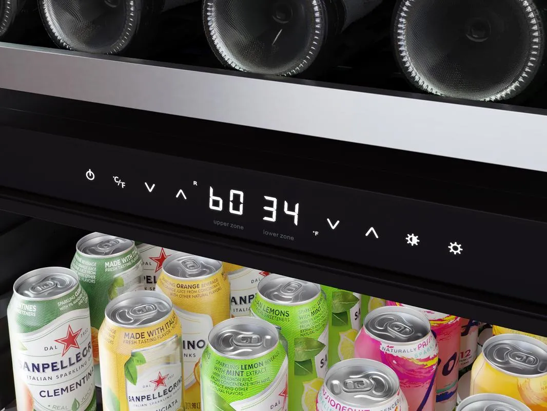 Zephyr PRWB24F02BG 24" Full Size Dual Zone Wine & Beverage Cooler