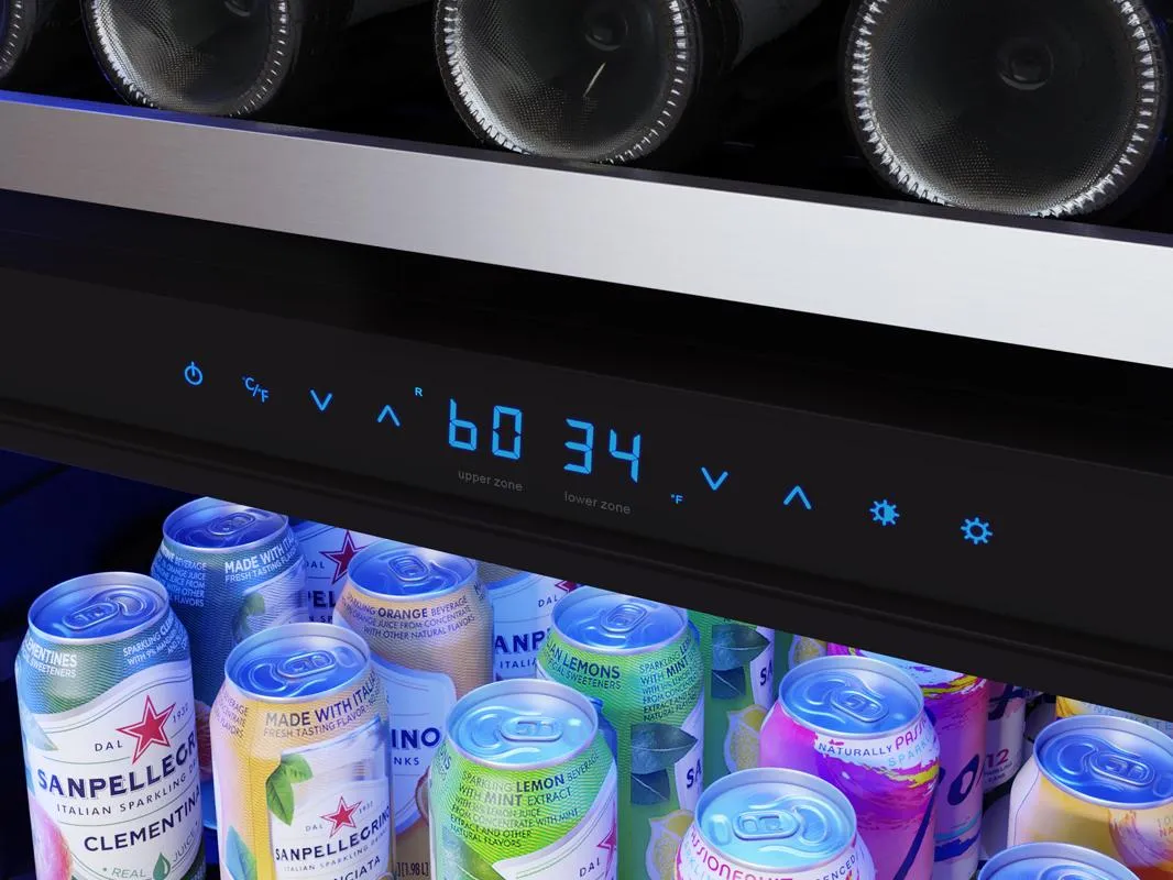 Zephyr PRWB24F02BG 24" Full Size Dual Zone Wine & Beverage Cooler