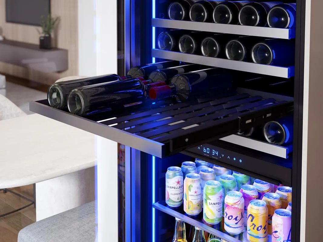 Zephyr PRWB24F02BG 24" Full Size Dual Zone Wine & Beverage Cooler
