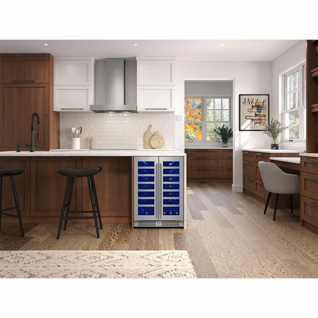 Zephyr 42-Bottle Presrv Wine Cooler with Dual Zone PRW24C32CG