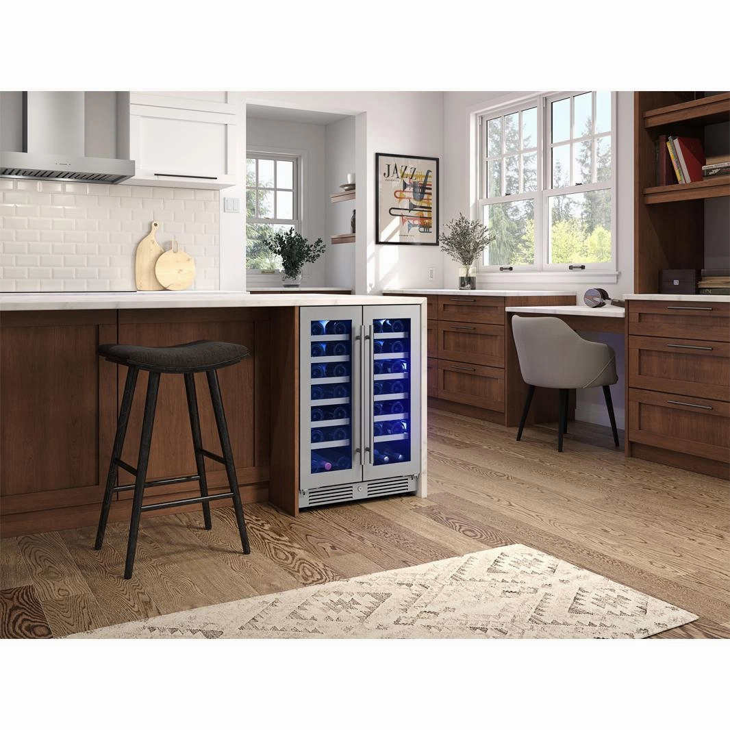 Zephyr 42-Bottle Presrv Wine Cooler with Dual Zone PRW24C32CG