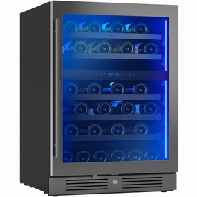 Zephyr 45-Bottle Presrv Wine Cooler with Dual Zone PRW24C02CBSG