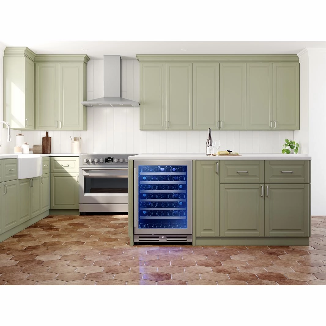 Zephyr 53-Bottle Presrv Wine Cooler with Active Cooling Technology PRW24C01CG