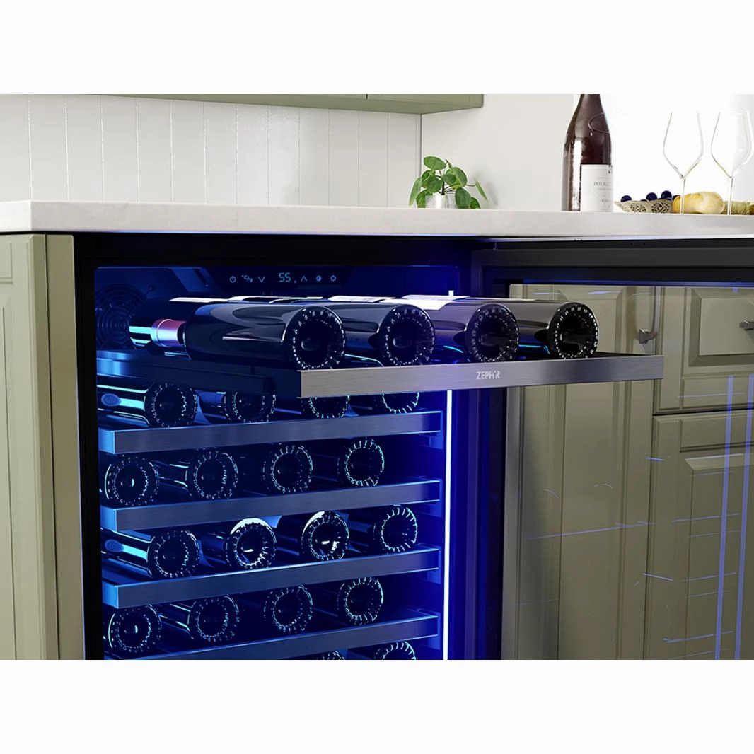 Zephyr 53-Bottle Presrv Wine Cooler with Active Cooling Technology PRW24C01CG