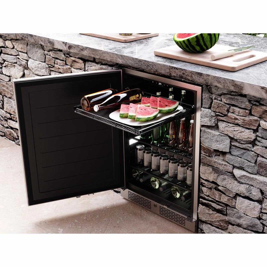 Zephyr Outdoor Single Zone Presrv Beverage Cooler PRB24C01AS-OD