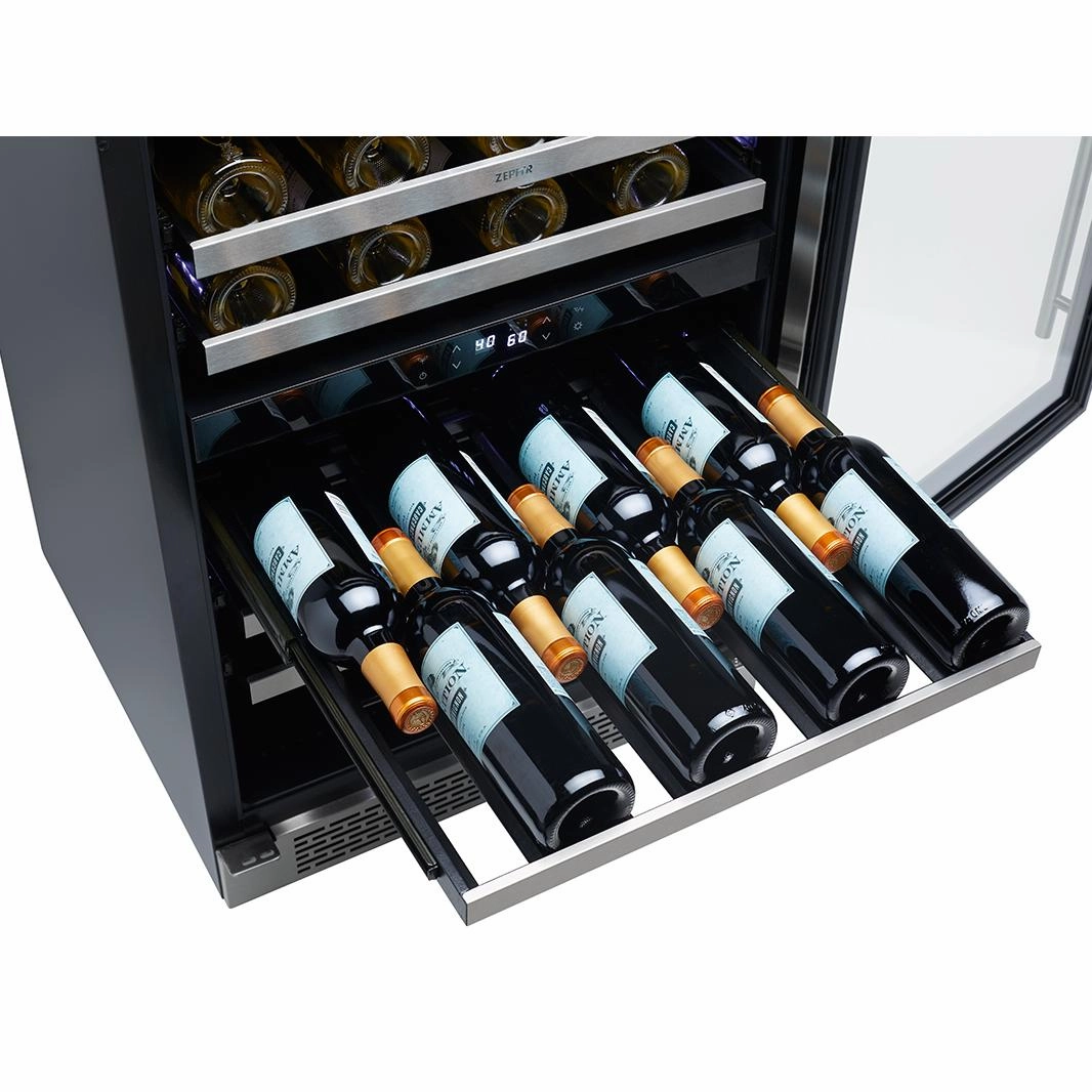 Zephyr Presrv 5.3 cu. ft. 46-bottle Wine Cooler with Dual Zone PRW24C02AG-ADA