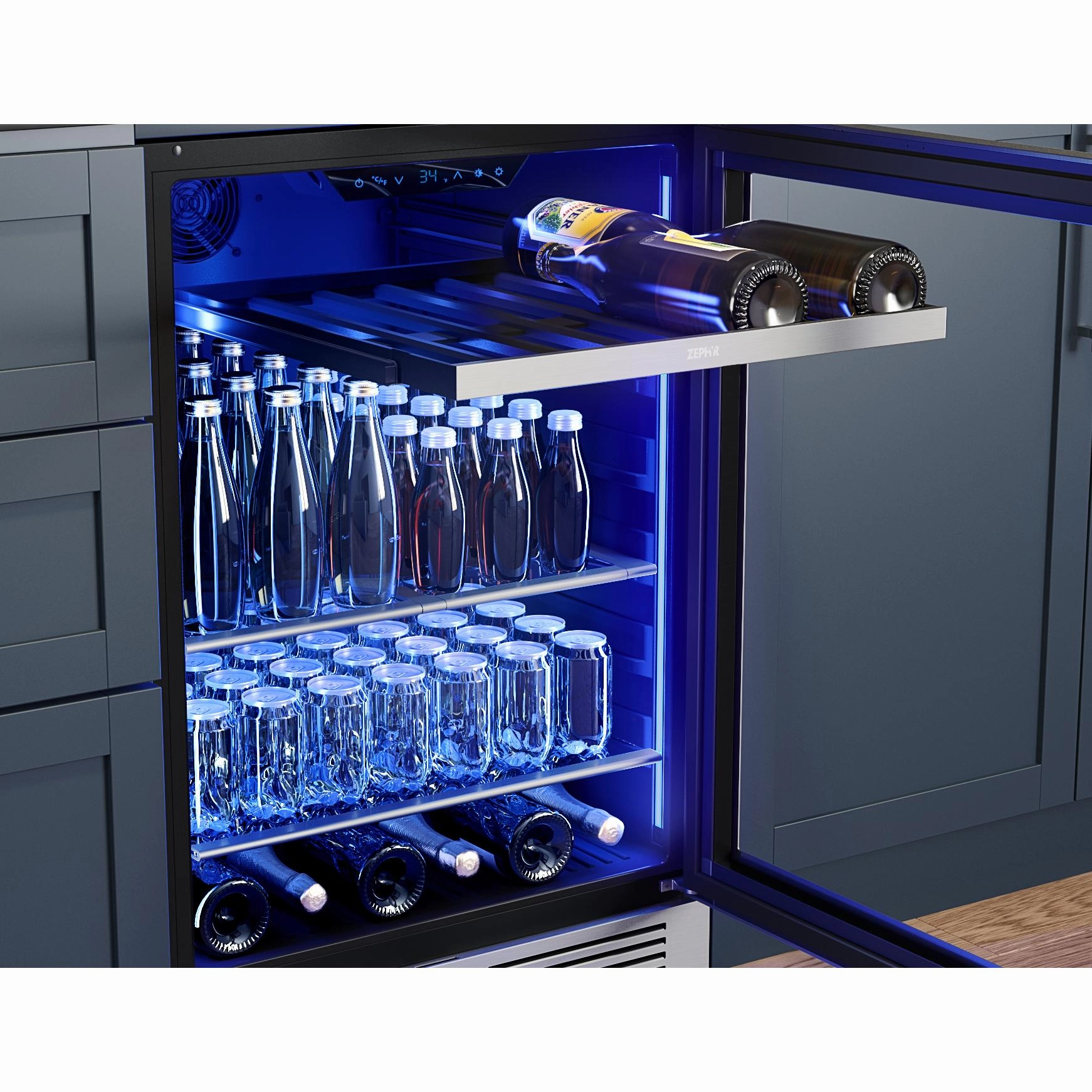 Zephyr Presrv 5.6 cu. ft. Freestanding Beverage Center PRPB24C01BG