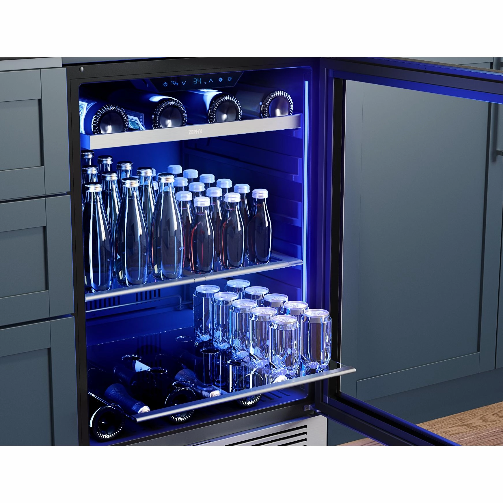 Zephyr Presrv 5.6 cu. ft. Freestanding Beverage Center PRPB24C01BG