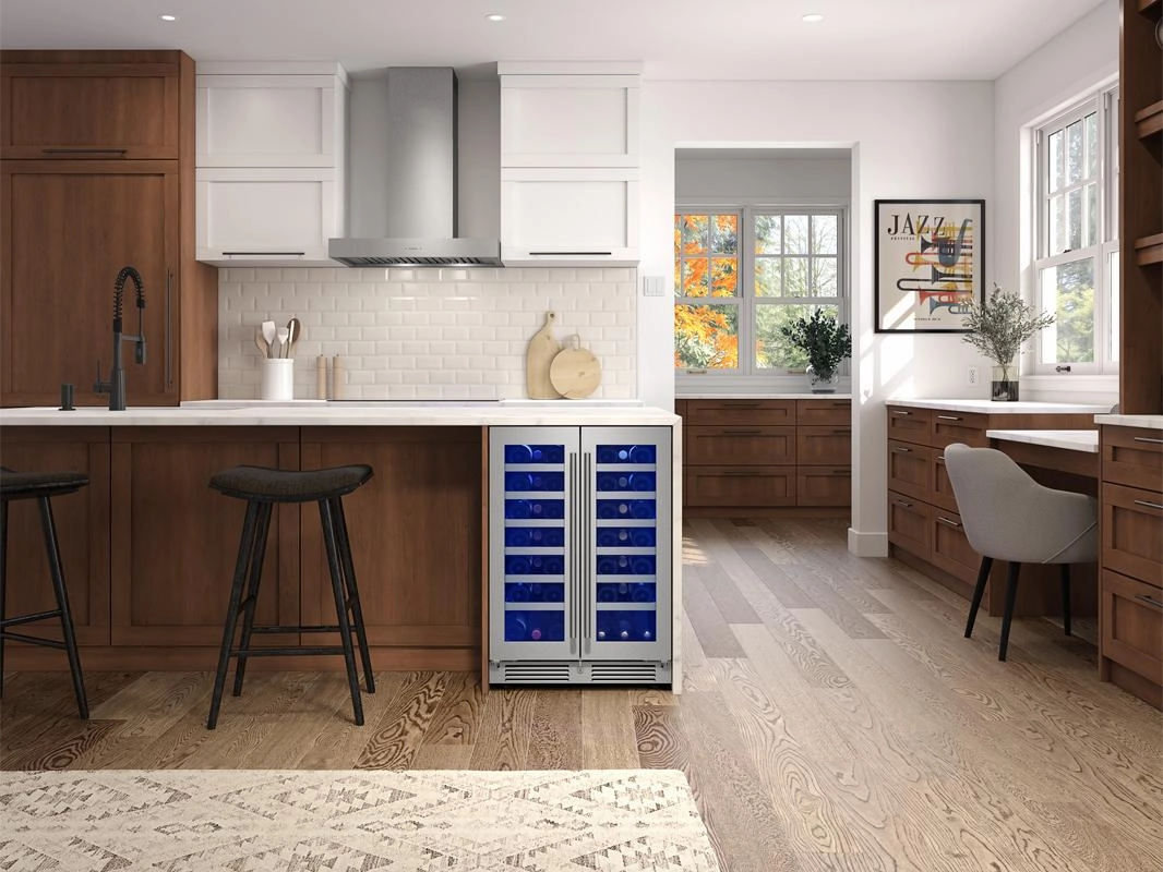 Zephyr PRW24C32CG 24" French Door Dual Zone Wine Cooler